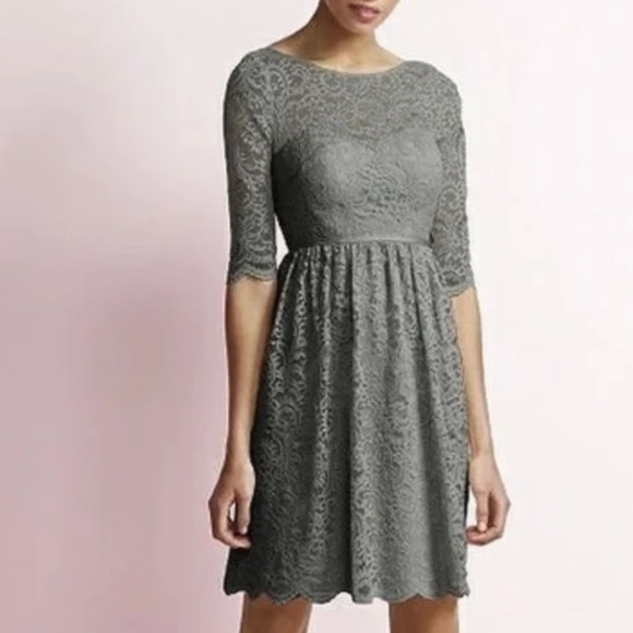 Jenny Yoo Charcoal Grey Lace Bridesmaid Dress Jenny Yoo Charcoal Grey Lace Bridesmaid Dress